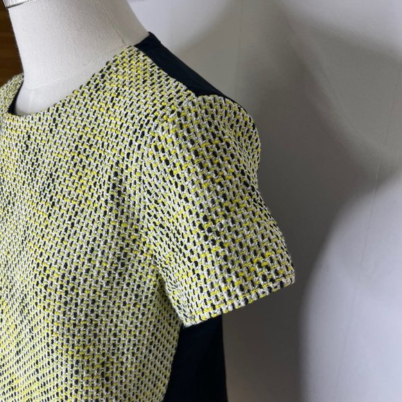 Banana Republic Tweed Front Yellow and Black Top Size Small - Picture 4 of 9